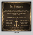 bronze plaque browm leatherette background